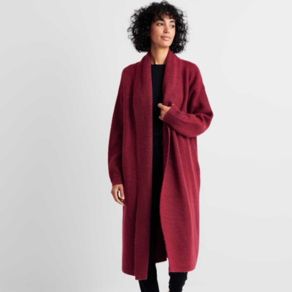 State of Day Women's Knit Long-Sleeve Duster Robe,Maraschi XS/S MRST $80